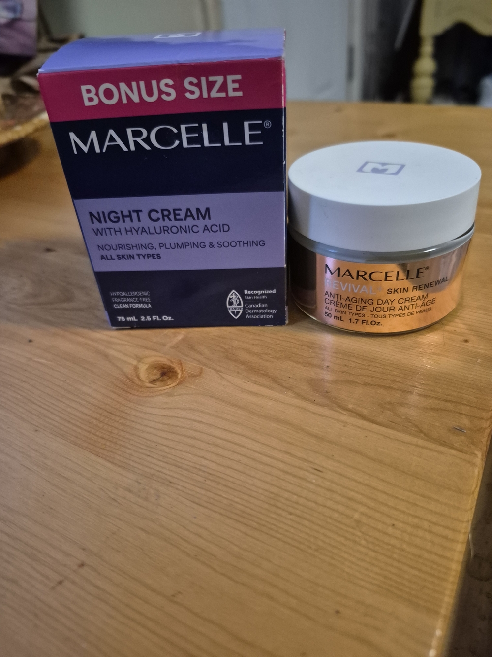 Marcelle Night Cream with Hyaluronic Acid & Marcelle Anti- Aging Day Cream
